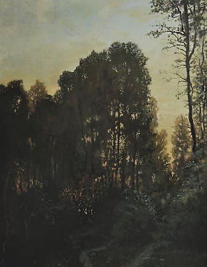 购买 晚间篝火 油画/画布