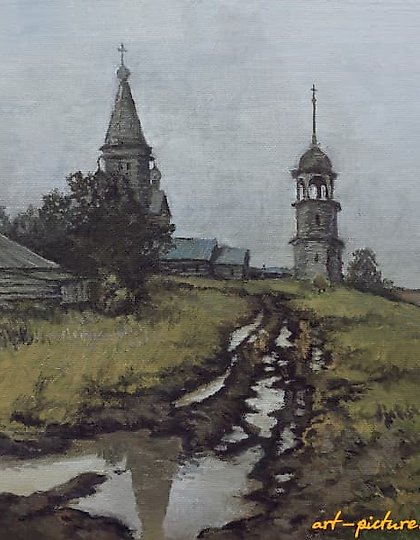 buy The translation of the text is "Ascension Church Canvas/Oil."