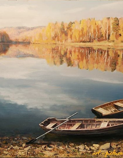 buy Lake. Autumn. Canvas, oil.
