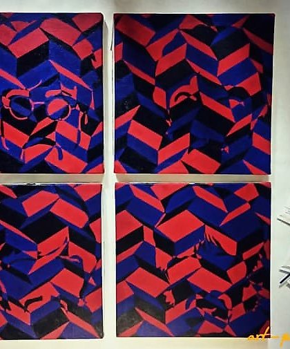 购买 传奇四人组 油画，画布。