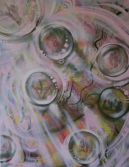 购买 生活的喜悦 画布，丙烯，油画