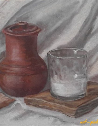 购买 静物画:牛奶,画布,油画