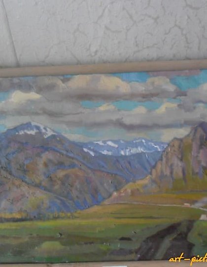 buy "August in the Altai Mountains, cardboard, oil"