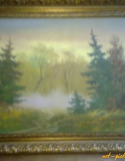 购买 画作《秋天的黄昏》 油画，画布