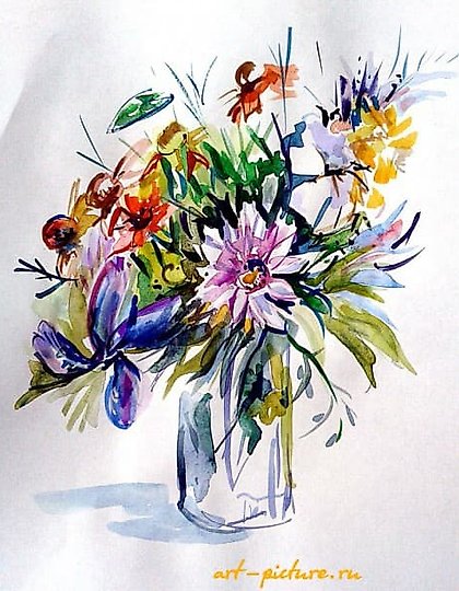 купить С Праздником бумага, акварель