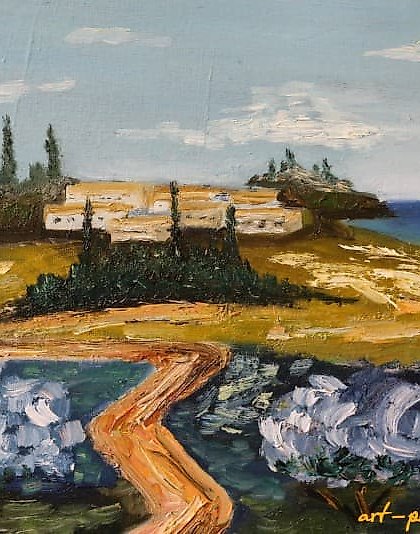 buy "Road Oil painting on canvas board"