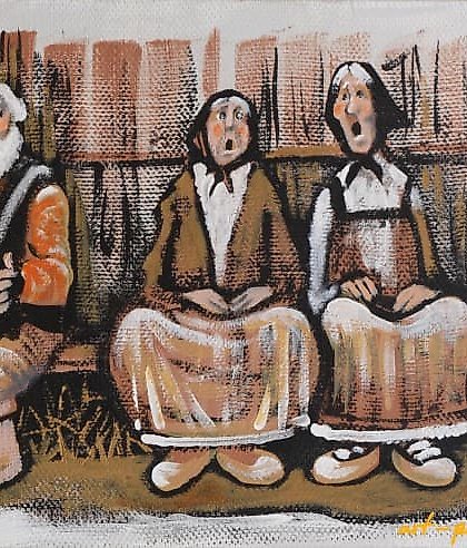 buy "On the bench" canvas, acrylic, oil