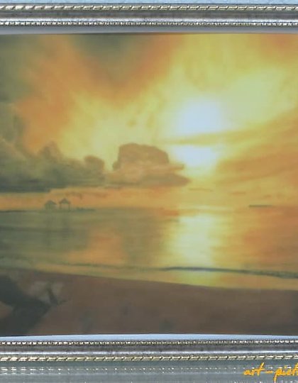buy "Seaside sunset airbrushing, paper"