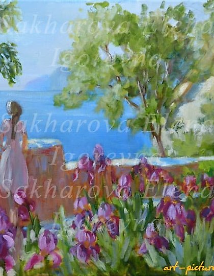 buy The girl by the waterfront, canvas, oil.