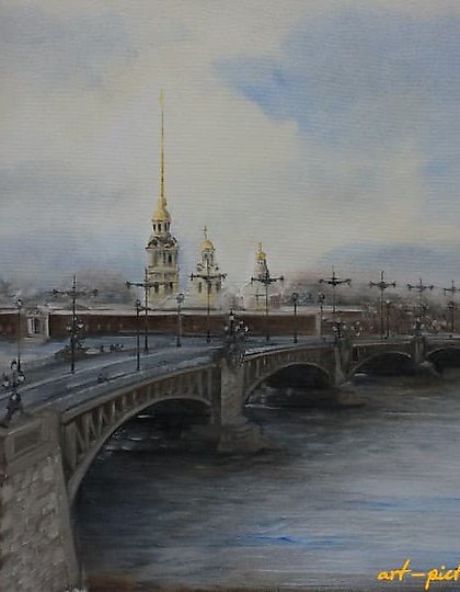 купить Троицкий мост масло, холст