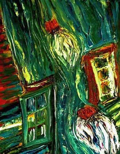 buy "Flowers and windows, oil on canvas."