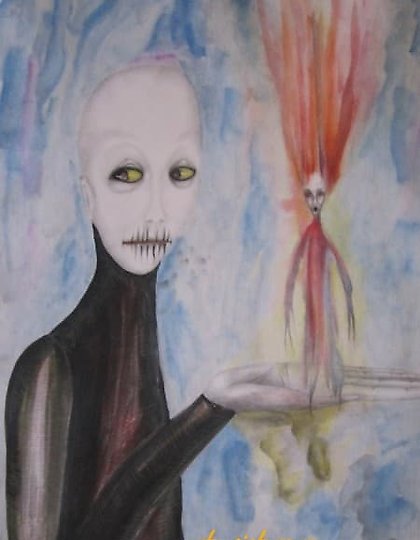 buy The translation of the text is: "My fire watercolor, pencil, watercolor paper."