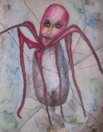 buy Spider watercolor, pencil, watercolor paper