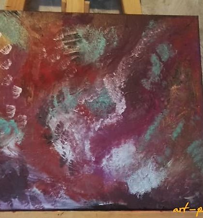 buy The text translates to "Life in Non-Being Acrylic, Canvas" in English.