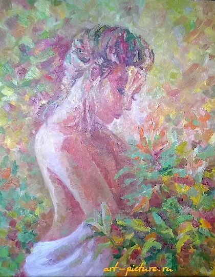 buy The translation of "Нежность масло, холст" into English is "Tenderness oil on canvas."