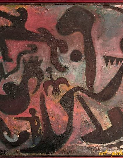 购买 无标题 纸板，油画