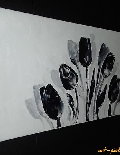 购买 郁金香 油画，画布