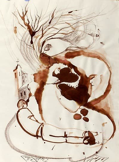 купить В центре циклона  (IN THE CENTER OF CYCLONE) бумага, чернила (paper, ink ) 