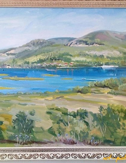 купить Волжский пейзаж,Царевщина-Соколиная гора Холст,масло 