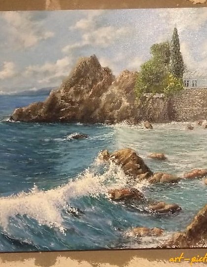 купить Домик у моря Масло холст