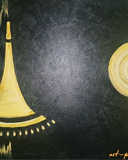 buy The translation of the text is "Aspiration and Reliability, Canvas, Oil."