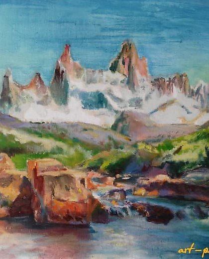 купить Горы масло, грунтованный двп 