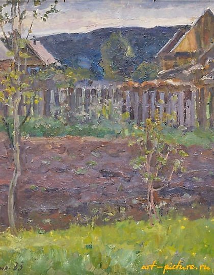 buy The translation of the text "Вид из моего окна масло, картон" into English is "View from my window oil, cardboard."