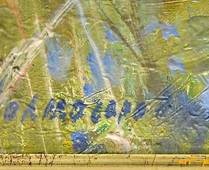 购买 黑麦田。纸板，油画