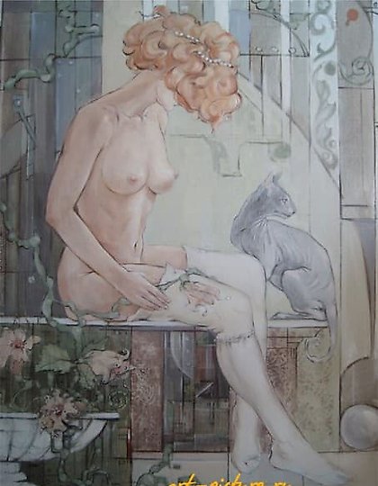 购买 "Флора" 油画，画布