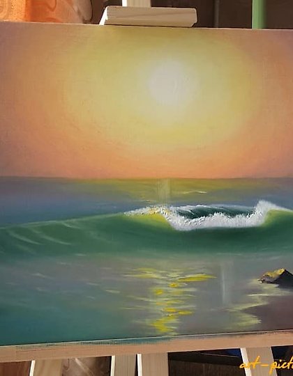 купить Волна холст, масло