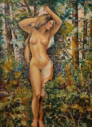 купить «Среди берез» Холст / Масло 