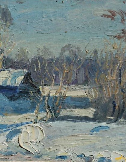 купить Мороз и Солнце. Картон, масло. 28 х 21 см.