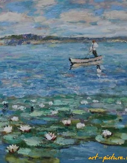 купить Озеро. Холст, масло. 73 х 90 см