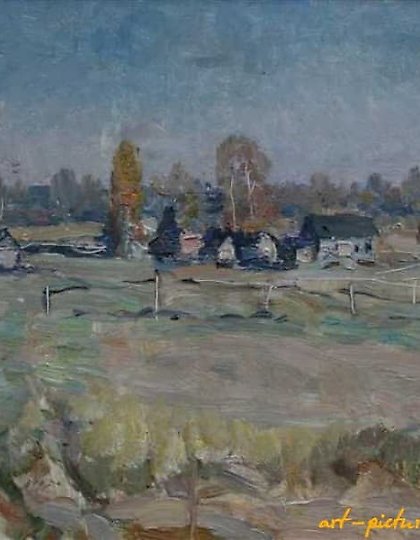 buy Village of Vodilki. Canvas, oil. 27 x 36 cm.