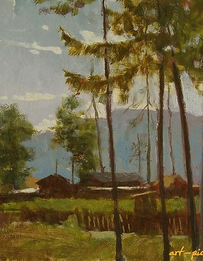 купить Жаркий вечер оргалит, масло