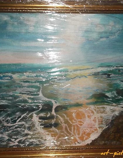 购买 “海” 油画,画布