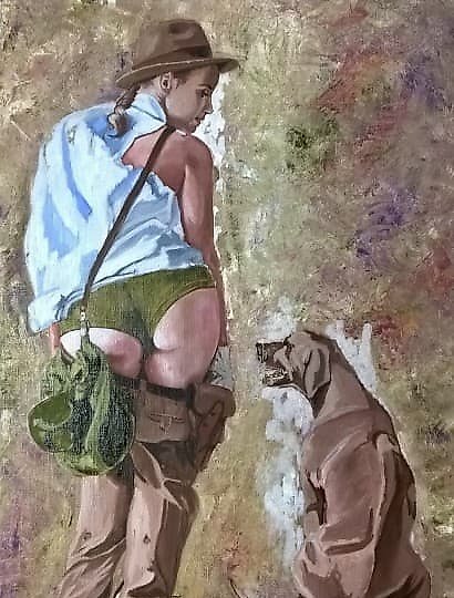 buy The translation of the text "Верные друзья холст, масло" into English is "Faithful friends canvas, oil."