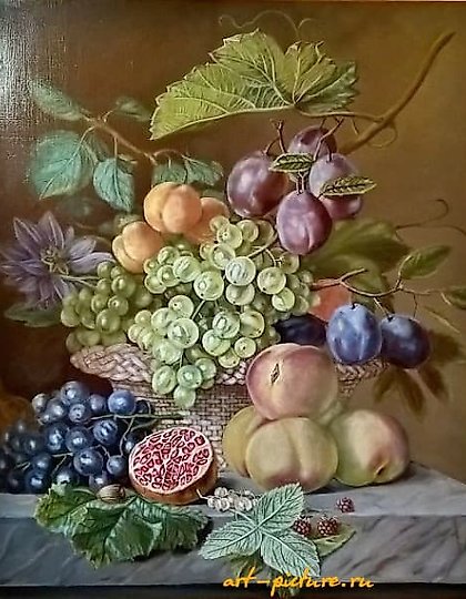 购买 果蔬静物 画布，油画