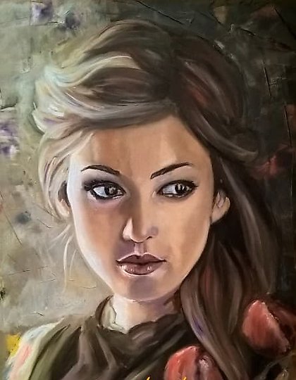 купить Портрет незнакомки холст, масло 