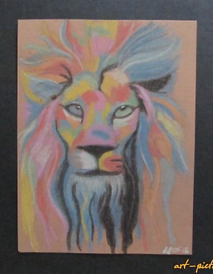 购买 狮子 干性粉彩，纸张