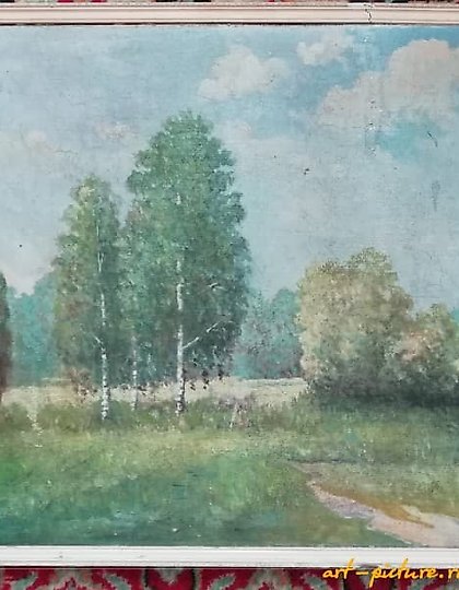 buy "Birch Grove oil on canvas"