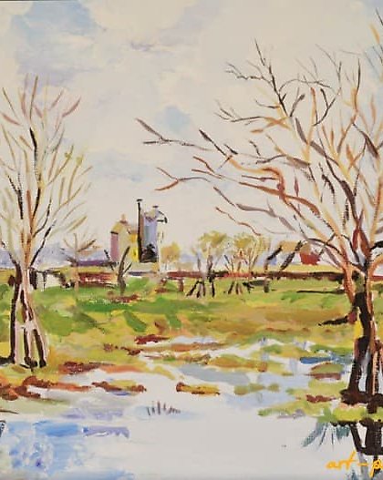 购买 春天 温度，纸板上的画布