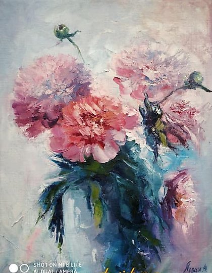 buy Peonies Oil, canvas