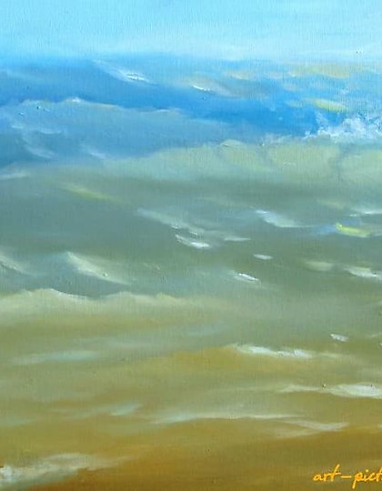 купить Блики на воде масло, холст