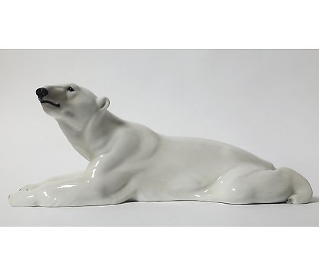 The figurine "White Bear," Royal Copenhagen, 1907-1923, Model - 1250