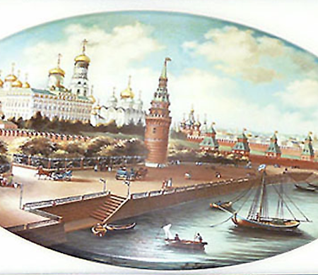 法赫陶瓷“莫斯科在河上” 魏玛 德国