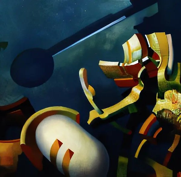 Zone (triptych), 1990, canvas, oil, 100x200. Author`s property