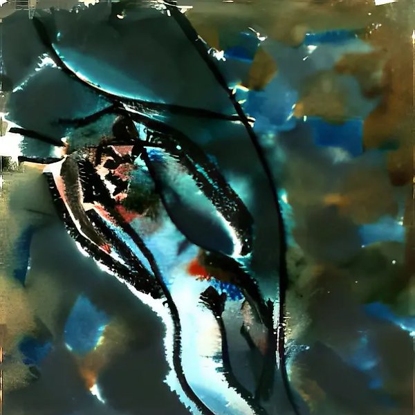 Арсений Седугин. Перламутровая girl., 1965, бумага, акварель, соус, 36х24