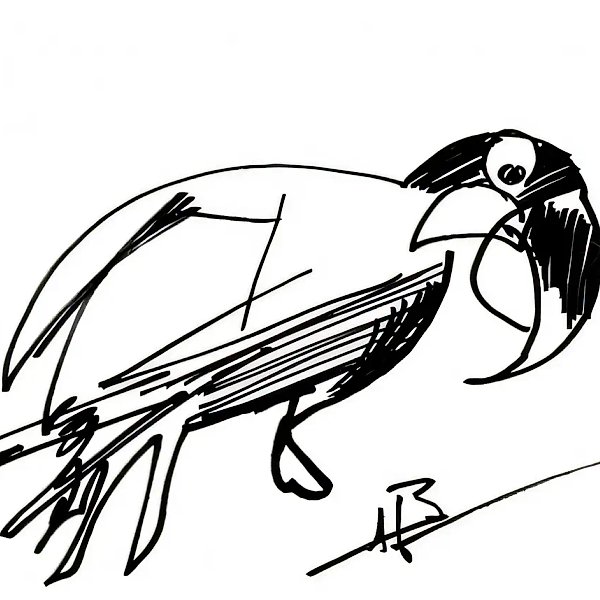 Анатолий Зверев., 1964, бумага, фломастер, 20х29
