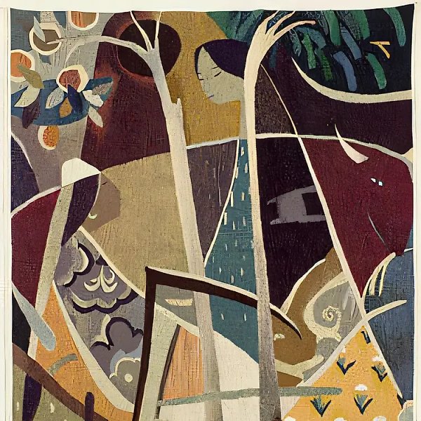 Беседа., 1998, шерсть, ручное ткачество, 170х140 Собственность автора